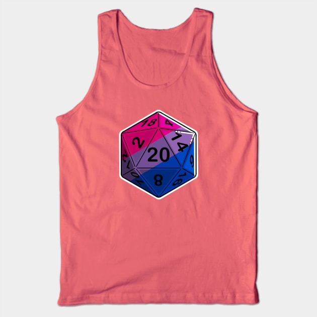 Bi Pride d20 Tank Top by PaintbrushesAndPixels